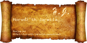 Horváth Jarmila névjegykártya